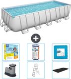 Bestway Power Steel Rechthoekig Zwembad - 640 x 274 x 132 cm - Grijs