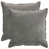 vidaXL - Kussensloop - 2 stuks - Donkergrijs - 55 x 55 cm