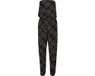 Urban Classics Viscose Bandeau Jumpsuit Zwart/Wit