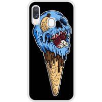 Samsung Bedrukt siliconen hoesje compatibel met Galaxy A40 Ice cream skull