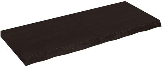 vidaXL Wandschap - behandeld - massief - eikenhout - donkerbruin