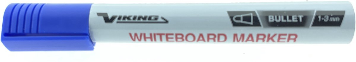 Viking Whiteboard marker bullet point blauw 1-3mm 12 stuks