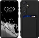 kwmobile Samsung Galaxy S24 hoesje met pasjeshouder - TPU case - Zwart