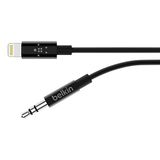 Belkin 3,5mm-audiokabel van 1,8 m met Lightning-connector (MFi-gecertificeerde Lightning-naar-AUX-kabel voor iPhone 13, 13 Pro, 13 Pro Max, 13 mini, 12, 12 Pro, 12 Pro Max, XS, XR, SE, en meer) Zwart