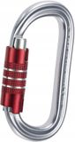 CAMP Ovale XL 3Lock karabijnhaak - Rood/Zilver