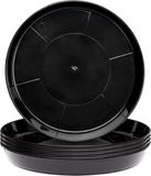 Garronda Ronde Bloempot Onderzetter – 5 stuks – Zwart - ⌀ 40cm H=5,2cm - GD-NIC-PotBase108