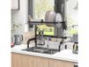 HOMCOM Égouttoir à vaisselle 2 niveaux acier noir modulable