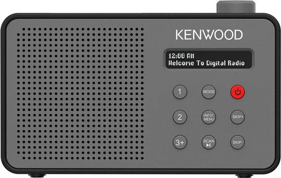 Kenwood Audio Kenwood CR-M25DAB Draagbare DAB+ radio met automatische veiligheidswaarschuwingsfunctie - Grijs