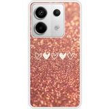 Xiaomi Redmi Note Paillettes coeur Verstevigd hoesje met sublimatie bedrukking