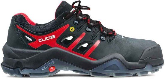 HKS Schoen Tiger 4 VTP Laag S1P ESD - Zwart/Rood - Maat 48