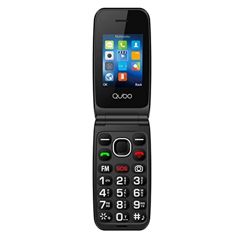 Qubo NEO NW - Mobiele telefoon voor senioren - 2.4 inch - Dual SIM - Zwart/Blauw