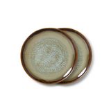 HKLIVING gebaksbord 70s (Ø17,5 cm) (set van 2)