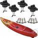 Ledario B.V. 4 stuks - Bouchon de vidange pour kayak - Noir