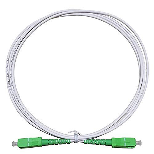 Acobonline Optische kabel SC/APC naar SC/APC enkele modus 9/125, operator Movistar Jazztel Vodafone Orange Amena Masmovil Yoigo (wit, 10 m)