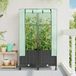 Maison Exclusive - Jardinière de jardin avec couverture de serre et roulettes 2 pc PP