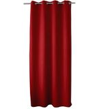 ED ENJOY HOME Verduisteringsgordijn met zilveren oogjes, rood, 140 x 240 cm, 100% polyester, Oeko-Tex-gecertificeerde stof, zoethoutcollectie
