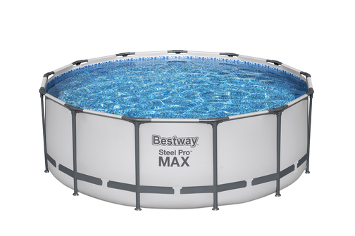 Bestway Steel Pro MAX - Rond Zwembadset - 3,96 m x 1,22 m - Grijs