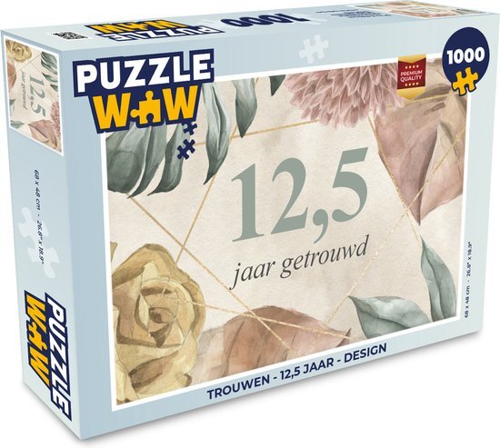 MuchoWow Puzzel 12,5 jaar getrouwd - Quotes - Jubileum - Spreuken - Legpuzzel - Puzzel 1000 stukjes volwassenen