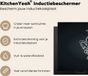 Merkloos KitchenYeah® Inductie beschermer 81x52 cm - Koffie - Retro - Quotes - Inductiebeschermer - Inductiemat