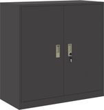 vidaXL Opbergkast - Zwart - 90 x 40 x 90 cm - Staal