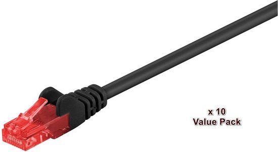 Microconnect U/UTP CAT6 5M Black 10 PACK