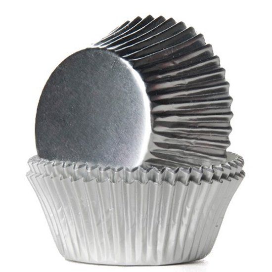 House of Marie Cupcake Vormpjes Folie Zilver pk/24