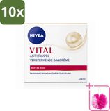 NIVEA VITAL Anti-Rimpel Dagcrème - Versterkende Gezichtsverzorging - 50 ml - Bulkverpakking - 10 Stuks