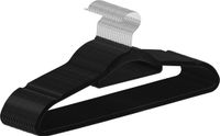 Juskys Fluwelen Kleerhangers / Kledinghanger - 30 Stuks - Zwart - Antislip