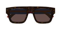 Gucci GG1868S Hommes Havana Carré Brun Lunettes de soleil 53mm
