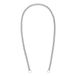 Lucardi Dames Collier Maillon plat double - Collier - Acier - Argenté - 42 cm