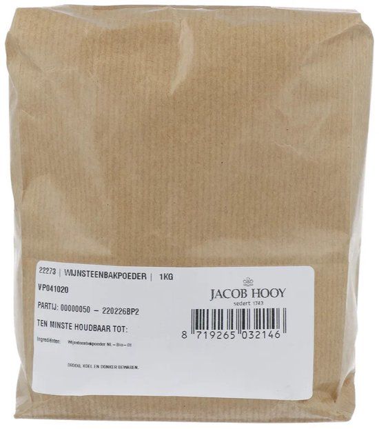 Jacob Hooy Wijnsteenbakpoeder 1 Kilogram