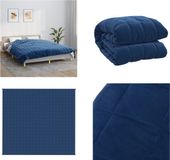 vidaXL Verzwaringsdeken 200x225 cm 9 kg Badstof Blauw