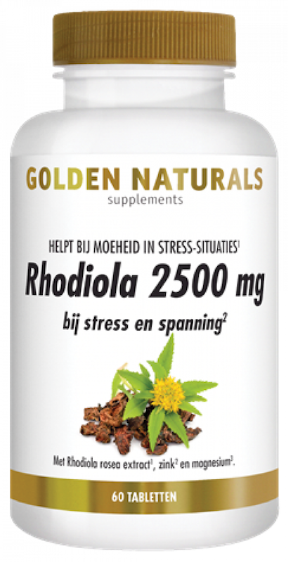 Golden Naturals Rhodiola 2500 mg Tabletten - 8718164647697