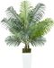 VEVOR Kunstmatige Areca Palmboom, 1,5 m kunstmatige tropische palmplanten met witte plantenbak