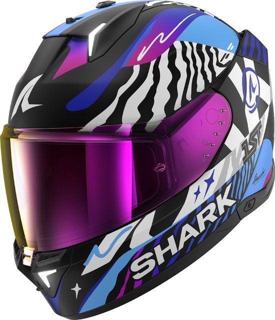 Shark Skwal i3 Speed Fancy Helm - Integraalhelm - Zwart/wit/blauw - L