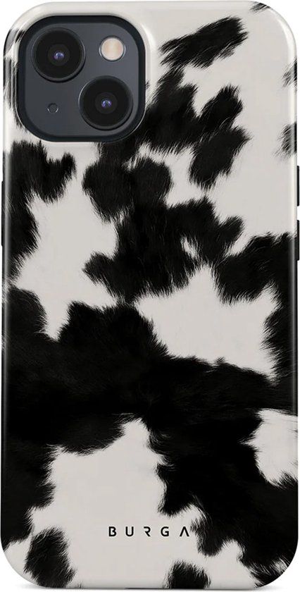 Burga Tough Case - iPhone 15 Hoesje - Meerkleurig - Koeienprint - Kunststof