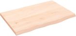vidaXL Tafelblad 60x40x2 cm onbehandeld massief eikenhout