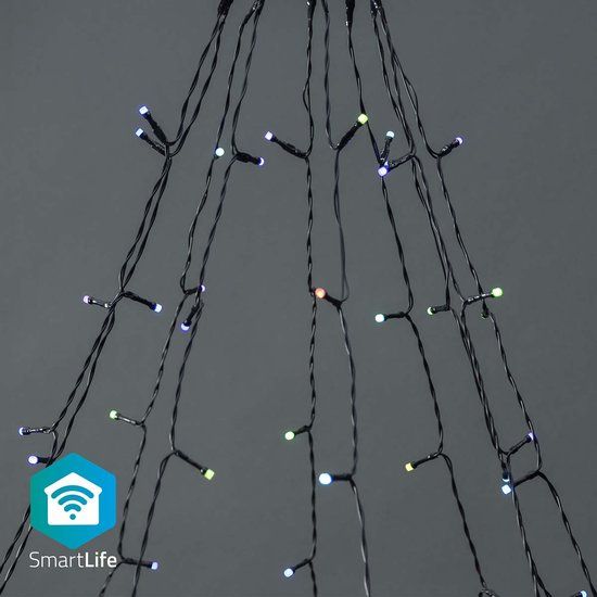 Nedis SmartLife Kerstverlichting - Boom - Wi-Fi - RGB - 180 LED's - 10 x 2 m - Buiten