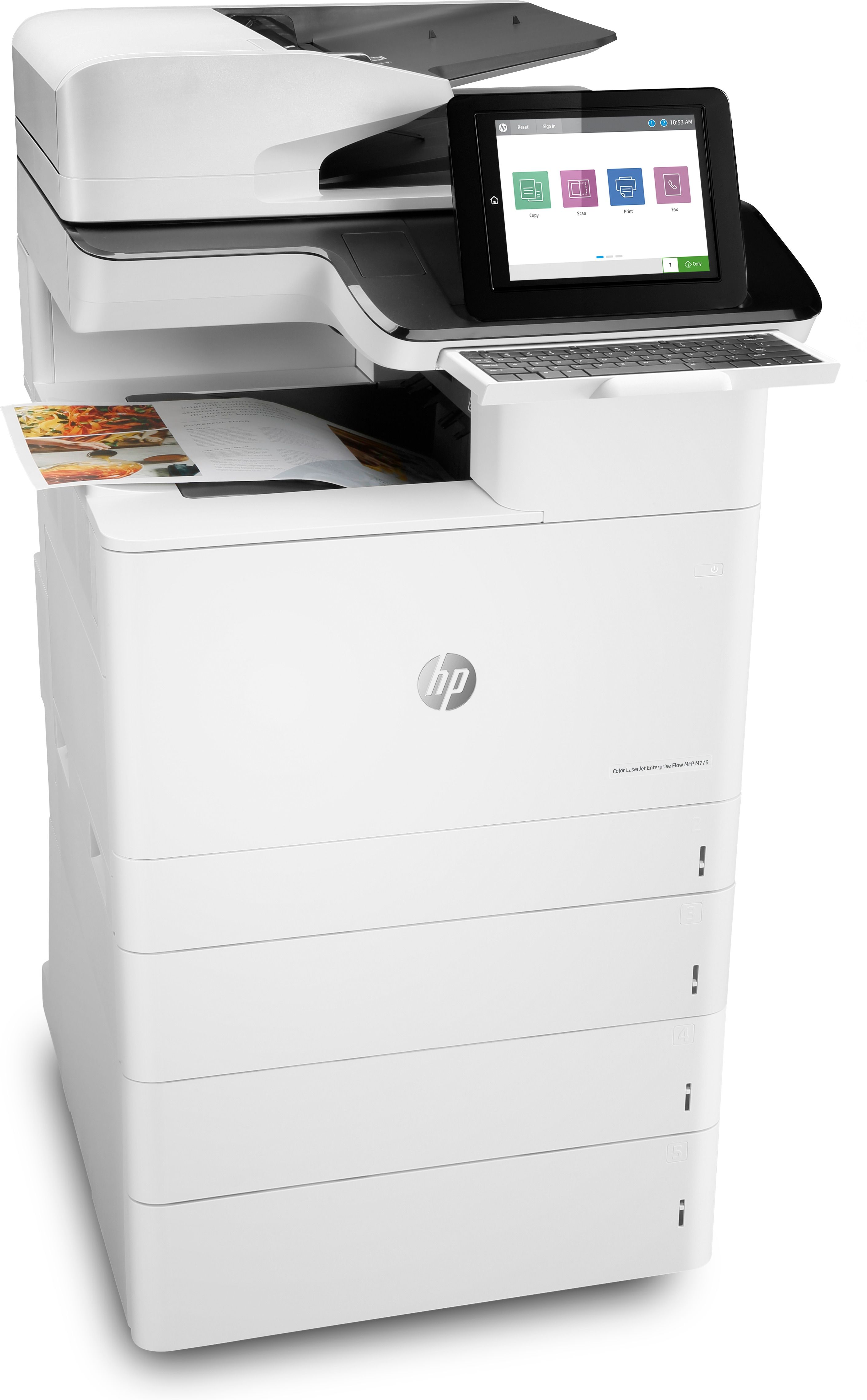 HP Color LaserJet Enterprise Flow MFP M776z - Multifunctionele printer - Laser - Kleur - A3 - 46 ppm - 1200 x 1200 DPI - USB, LAN, Wi-Fi, Bluetooth