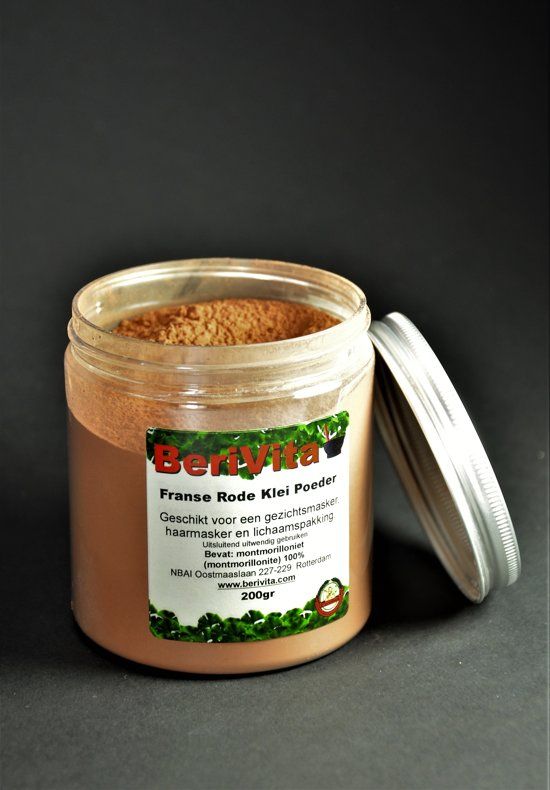 Berivita Rode Klei Poeder 100% Zuiver 200gr - Pot