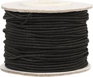 Merkloos Rol zwart elastiek - 1 mm x 20 meter