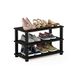 Furinno Plank, schoenenrek met 3 niveaus, hout, espresso/zwart, 29,46 x 29,46 x 39,12 cm