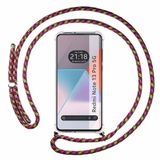 Tumundosmartphone Transparante beschermhoes voor Xiaomi Redmi Note 13 Pro 5G, met koord, roze/goud