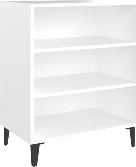 vidaXL Dressoir - 57x35x70 cm - Bewerkt Hout - Wit