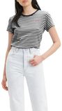 Levi's Dames T-shirt Zwart Korte Mouw Katoen Ronde Hals Regular Fit