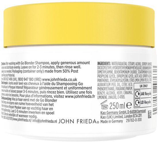 John Frieda Go Blonder Lightening Haarmasker - 250 ml