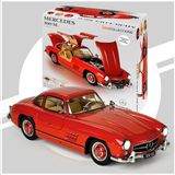 IXO Collections Modelbouwpakket Auto - 015 Mercedes-Benz 300 SL Coupe - Rood - Klassieke Sport Auto Metalen - 1:8 - Modelbouw