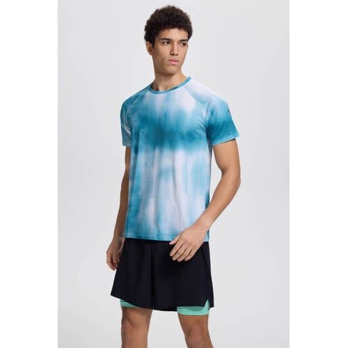 Rukka hardloopshirt Muukko Print lichtblauw