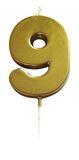 Ciao, Gouden cijferkaars 9 (6 cm), 21449