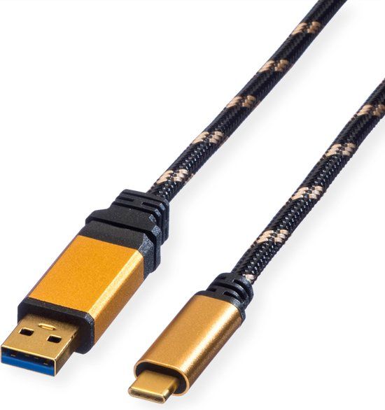 Roline GOLD USB 3.2 Gen 1 kabel, A-C, M/M, 1 m